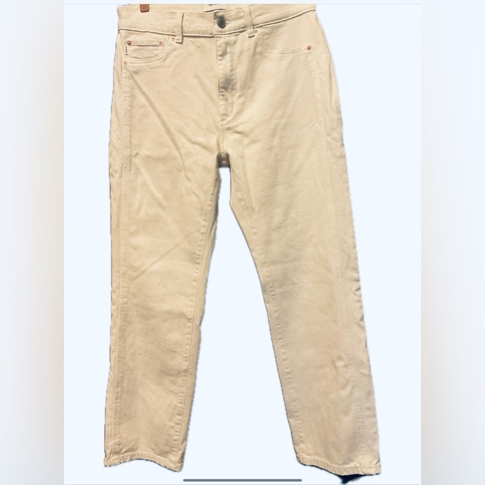 ***DL1961 Patti Straight Off-White Ankle Wide leg Denim Pants